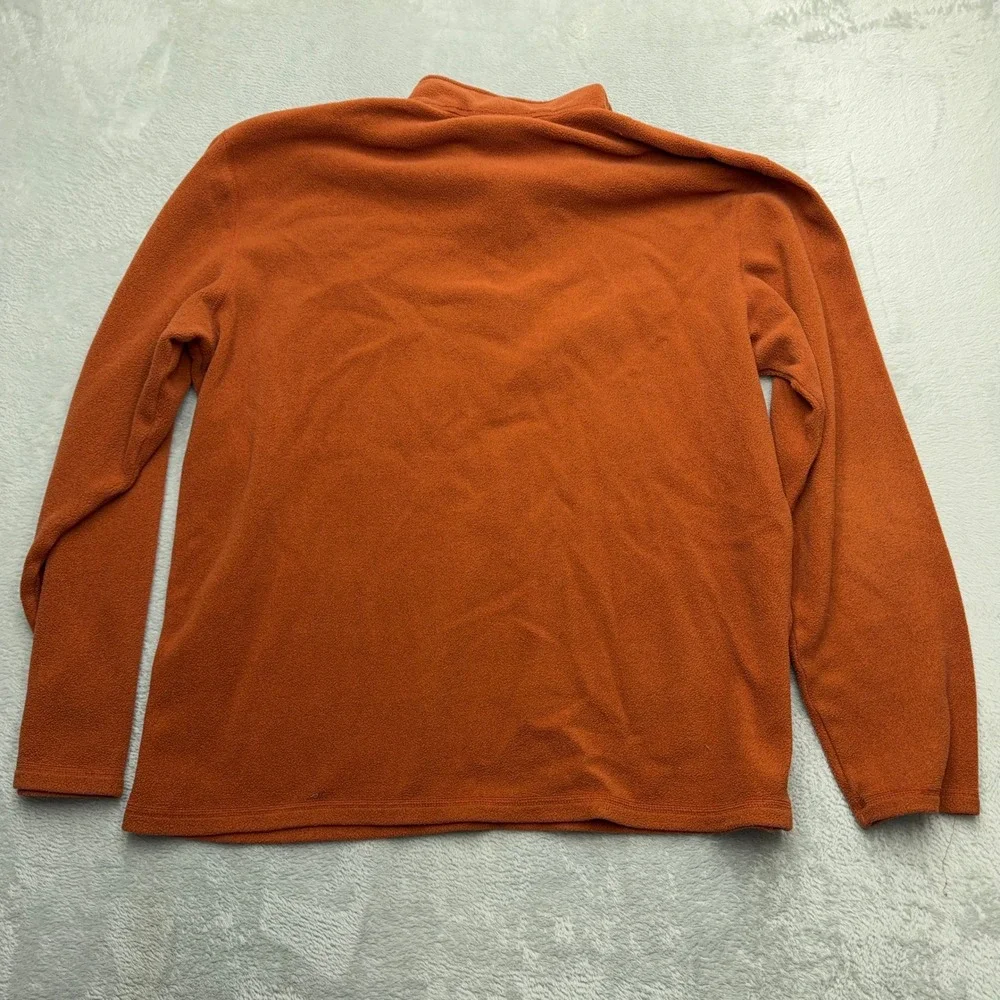 The North Face Pullover Mens Large Orange TKA 100 Quarter Zip Fleece Sweater